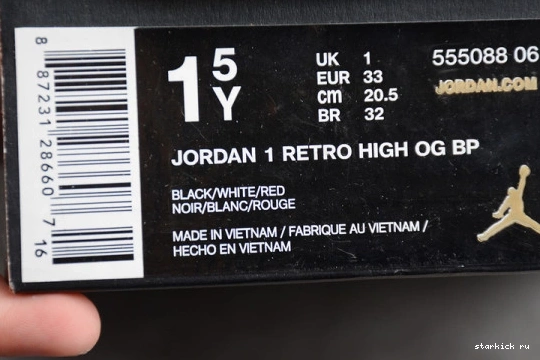 Air 555088-061 Jordan Kid 1 555088-061   Red' High 'Gym Retro Kids Og 0204